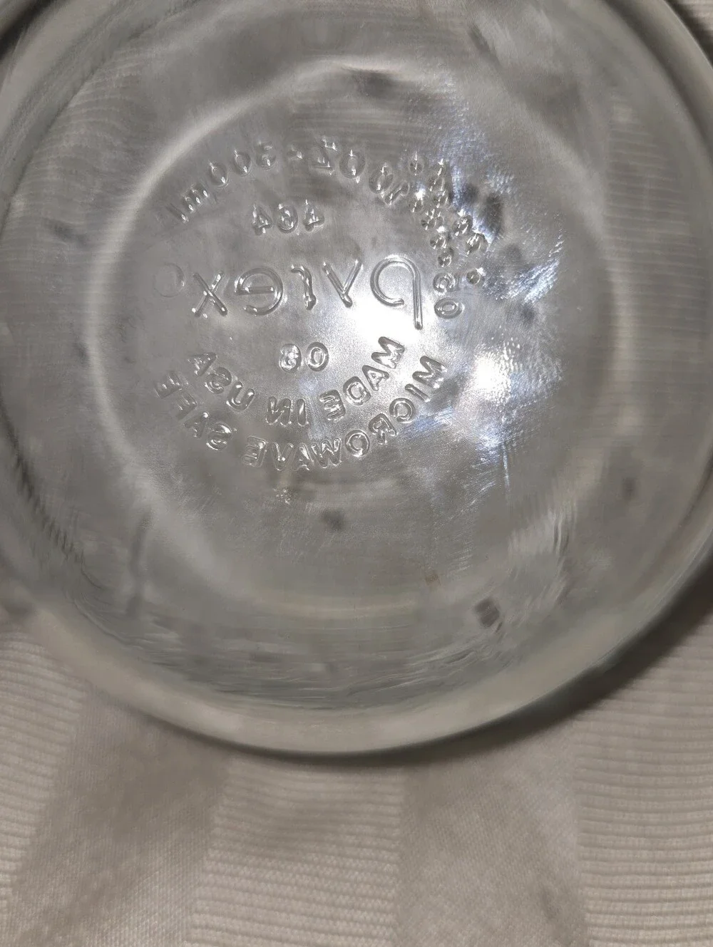 Clear Pyrex Glass Dessert Bowls with Teal Rim - Home Dining